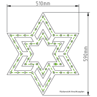 Stern sechszackig (60 cm)