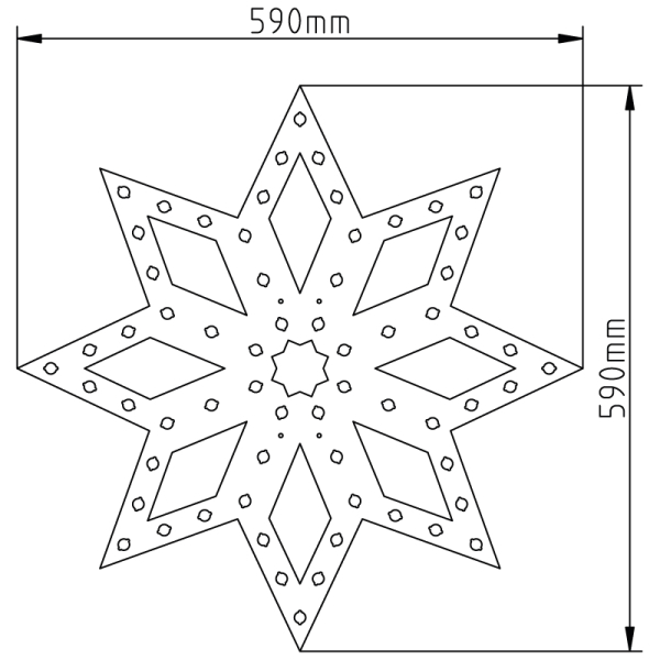 Star eight pronged (60 cm)