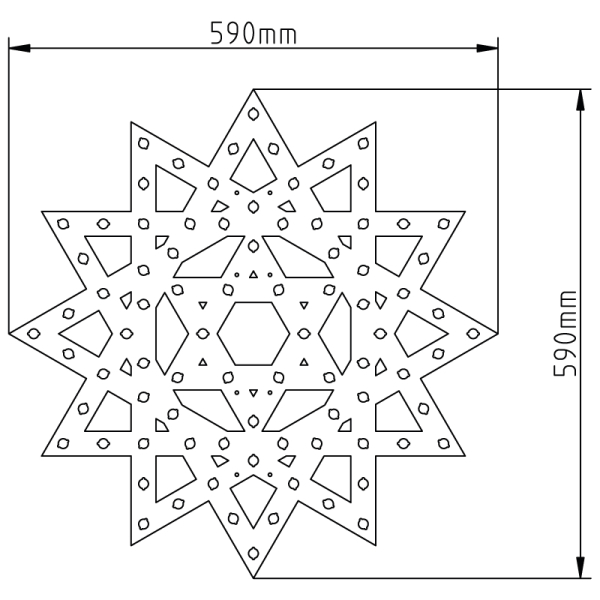 Stern zwölfzackig (60 cm)