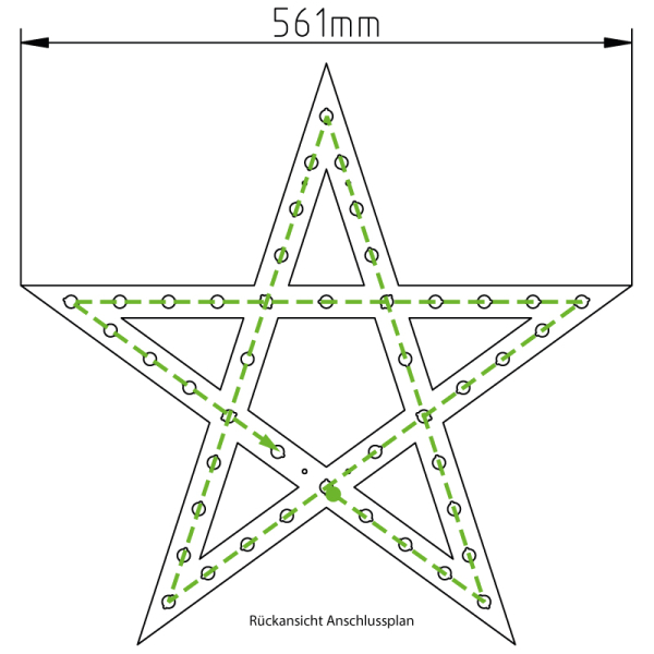 Guirxiété Lumineuse LED en Forme d'Étoile à Cinq Branches