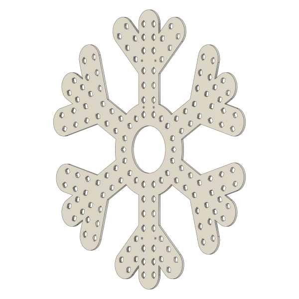 Three-pointed snowflake (60 cm)