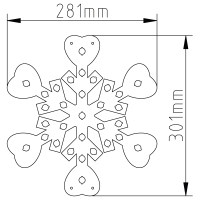 Copo de nieve corazón (30 cm)