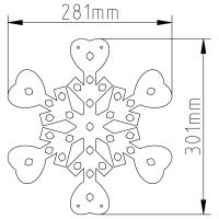 Flocon de neige coeur (30 cm)