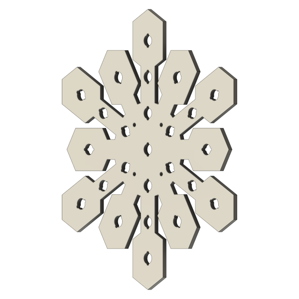 Zwölfzackige Schneeflocke (30 cm)