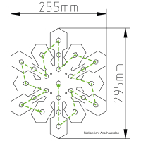 twelve ragged snowflake (30 cm)