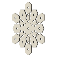 Zwölfzackige Schneeflocke (30 cm)