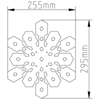 Zwölfzackige Schneeflocke (30 cm)