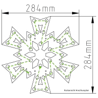 Schneeflocke Pfeil (30 cm)