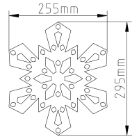 Flocon de neige diamant (30 cm)