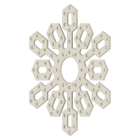 Zwölfzackige Schneeflocke (60 cm)