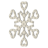 Schneeflocke Herz (60 cm)