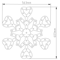 Schneeflocke Herz (60 cm)
