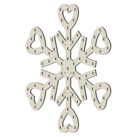 Snowflake heart (60 cm)