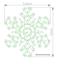 Schneeflocke Baum (60 cm)
