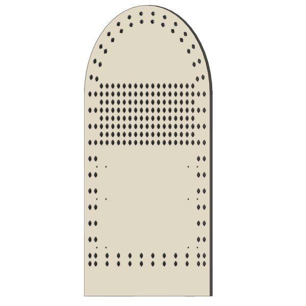 LED-PIXEL-Halterung aus Coro Plastik Grabstein Matrix