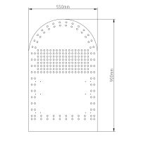 LED-PIXEL-Halterung aus Coro Plastik mit Maßen...
