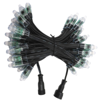 WS2811 RGB LED 12mm pixel string (12V) black wire...