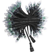WS2811 100xRGB LED 12mm pixel string (12V) black wire...