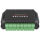 PixLite E16-S Mk3 dallalto: sedici morsetti innestabili verdi 1–16 con CLK, DATA e GND, in basso ETH, AUX, slot SD e morsetti + / −