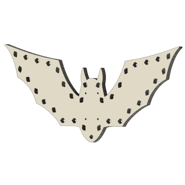 LED-PIXEL-Halterung aus Coro Plastik Fledermaus Betty