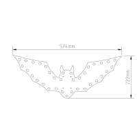 Coro plastic LED PIXEL holder with dimensions Bat Betty