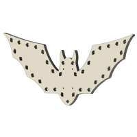 LED-PIXEL-Halterung aus Coro Plastik Fledermaus Betty