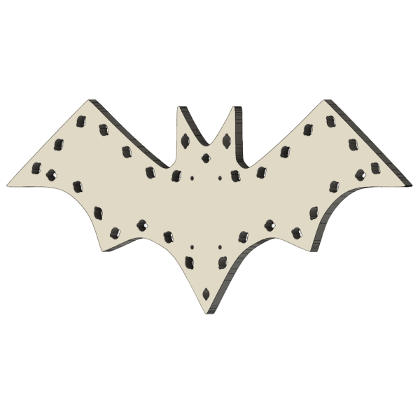 LED-PIXEL-Halterung aus Coro Plastik Fledermaus Bob