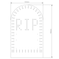 LED-PIXEL-Halterung aus Coro Plastik mit Maßen...