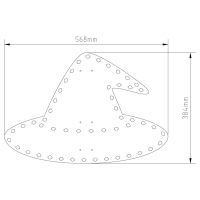 LED-PIXEL-Halterung aus Coro Plastik mit Maßen...
