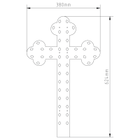LED-PIXEL-Halterung aus Coro Plastik mit Maßen...