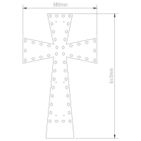 Coro plastic LED PIXEL holder with dimensions small cross