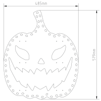 Coro plastic LED PIXEL holder with dimensions Pumpkin Peter