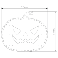 Coro plastic LED PIXEL holder with dimensions Pumpkin...