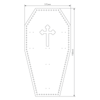 Coro plastic LED PIXEL holder with dimensions Coffin