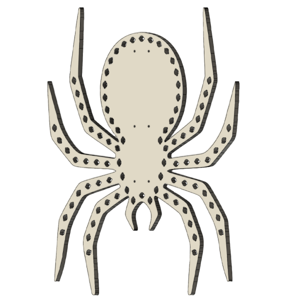 LED-PIXEL-Halterung aus Coro Plastik Spinne Samuel