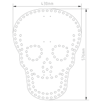 LED-PIXEL-Halterung aus Coro Plastik mit Maßen...