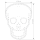 LED-PIXEL-Halterung aus Coro Plastik mit Maßen Totenkopf Santos