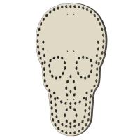 LED-PIXEL-Halterung aus Coro Plastik Singender Totenkopf...