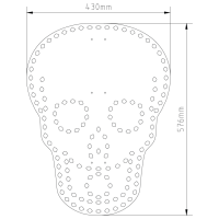 LED-PIXEL-Halterung aus Coro Plastik mit Maßen...