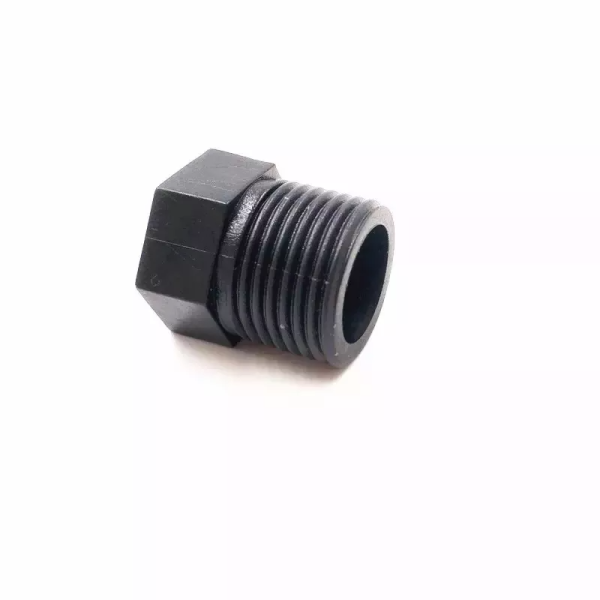 Tapón roscado de plástico negro con...