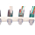 MegaTree Mountening Strip for 12mm RGB-Pixel/RGB-Dump-Pixel (white) with Pixel Top View