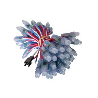 WS2811 RGB Pixel String (12V) &ndash; 12 mm - 50 Pixels - JST-SM - Blue/White/Red