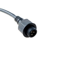 3 Pin konfektionierter Rundstecker (Schwarz)