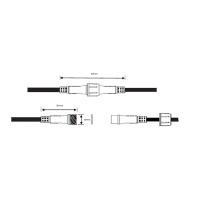 Plano acotado del conector redondo de 4 polos