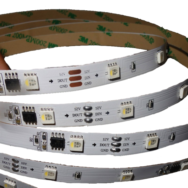 WS2812b LED 5 Meter Stripe Draufsicht