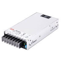 MEAN WELL HRP-300-5 voeding 5 V 60 A, schuin aanzicht met...