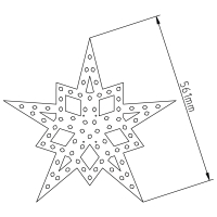 Star five pronged (60cm)