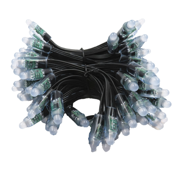 Cadena de píxeles WS2811 (5V) - 12 mm - 50 píxeles - JST-SM - Negro